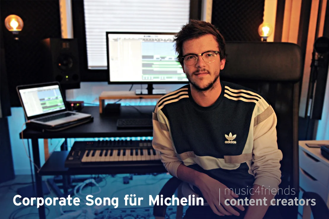Firmenlied-Header: Inspirierendes Unternehmenslied für Mitarbeiter und Markenpräsentation.